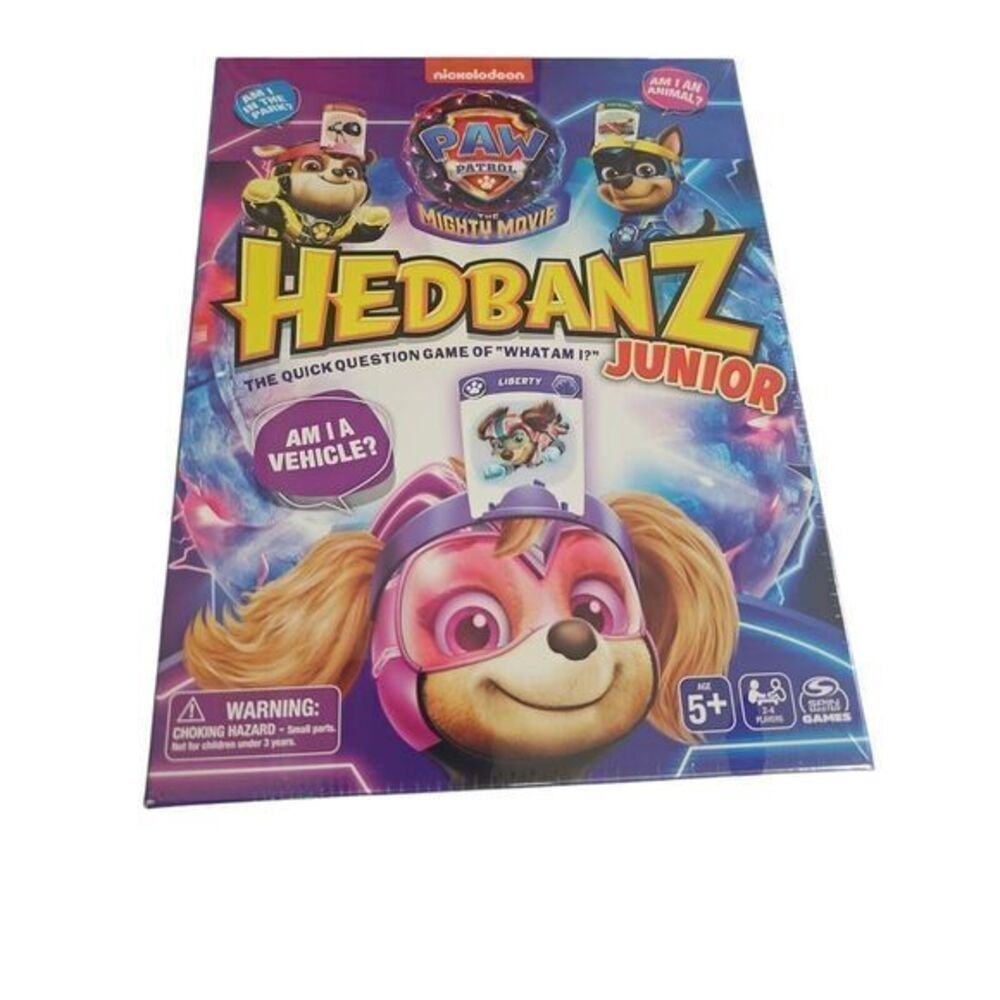 Hedbanz Junior PAW Patrol The Mighty Movie Card Game | Family Game Night Ages 5+